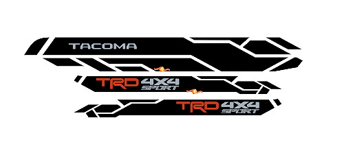 Autocollant en vinyle latéral TRD 4x4 Sport pour Toyota Tacoma