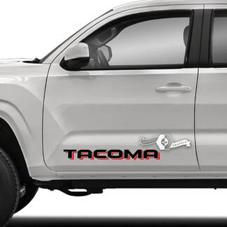Paire de décalcomanies en vinyle pour portes latérales Toyota Tacoma SR5, 2 couleurs
