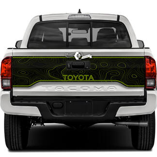 Toyota Tacoma SR5 Carte topographique du hayon Topo Splash Vinyl Decals Graphic Sticker
