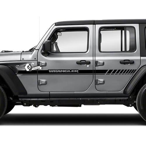 Paire Jeep Wrangler Illimité Portes Fender Side Stripe Vinyl Sticker Decal
