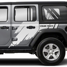 Paire Jeep Wrangler Unlimited Splash Doors Side Mud 2 Couleurs Autocollant Graphique Autocollant JK 4 Portes
 2