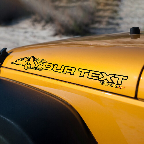 Autocollant en vinyle Travel Style pour capot Jeep Rubicon Wrangler Sahara