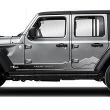 Autocollant Vinyle Bande Latérale Montagnes Dégradé pour Jeep Wrangler_3