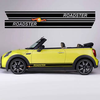 2X Mini Cooper bande graphique Roadster symbole voiture course vinyle autocollant autocollant
