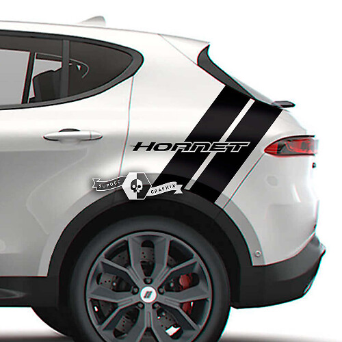 Autocollants Vinyle à Bandes Latérales Arrières Doubles pour Dodge Hornet RT GT