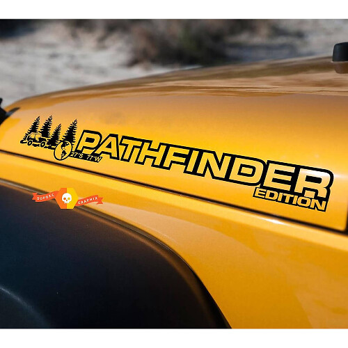 Paquet de Stickers Vinyle Capot Édition Pathfinder pour Jeep Wrangler