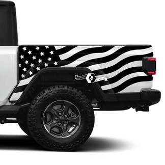 Autocollants en vinyle pour côté de lit, drapeau américain, pour Jeep Gladiator
