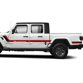 Jeep Gladiator Rubicon Rétro Vintage 4x4 Off-Road Racing Stripe Kit Sport Off Road 2 Couleurs
