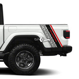 Paire Jeep Gladiator Rubicon Portes Carte Topographique 4x4 Kit de Rayures de Course Tout-Terrain Contour 2 Couleurs
