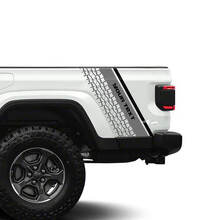 Texte personnalisé Bande latérale arrière piste de pneu Autocollant vinyle pour Jeep Gladiator_2