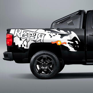 Paire de logos Reaper Side Splash Bed pour tout camion en vinyle graphique
