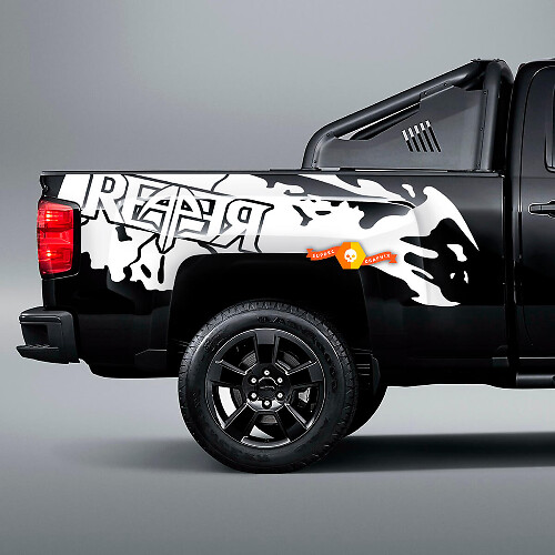 Autocollants Vinyle Latéraux Reaper Splash pour Camionnettes Pickup