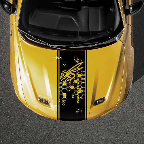 Autocollant en vinyle à bandes « Honeycomb Hornet » pour capot Dodge Hornet