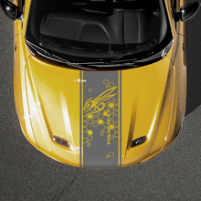 Autocollant en vinyle à bandes « Honeycomb Hornet » pour capot Dodge Hornet_2