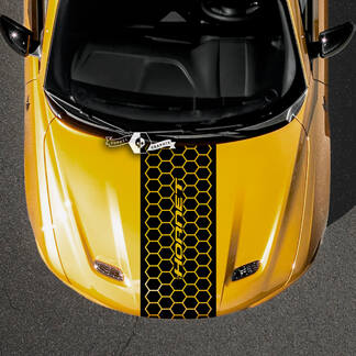 Dodge Hornet Hood Stripes Wrap Honeycomb Logo Vinyle Autocollants Autocollant
