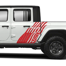 Paire d’autocollants Jeep Gladiator Side USA Flag Doors Stickers Vinyl Graphics Stripe
 3