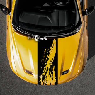 Capot Dodge Hornet Stripes Wrap Détruit Boue Logo Vinyle Autocollants Autocollant
