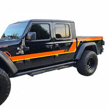 Paire Jeep Gladiator Portes Latérales Lit Fender Stripes Style Vinyle Autocollant Autocollant Kit Graphique 2 Couleurs
 2