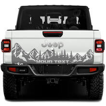 Autocollant vinyle personnalisé Montagne Forêt pour hayon Jeep Gladiator_2