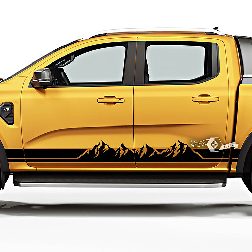 Autocollants Vinyle à Bandes Latérales Style Montagne pour Musclecar Ranger