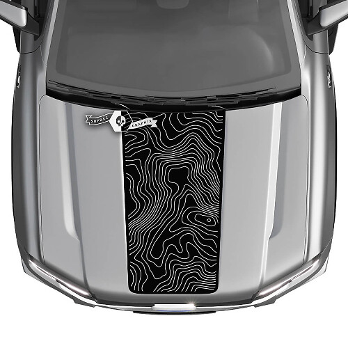 Autocollant en vinyle bande de capot carte topographique pour Musclecar Ranger