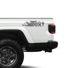 Autocollants vinyle latéraux style montagne personnalisés pour Jeep Gladiator_2
