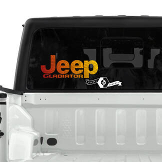 Jeep Gladiator fenêtre arrière drapeau USA cheval décalcomanies vinyle graphique bande
