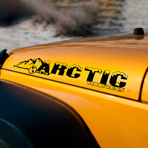 Autocollant vinyle capot Arctic Mountain pour Jeep Wrangler