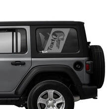 Paire d’autocollants Jeep Wrangler Unlimited Side Door Window Punisher Stickers Vinyl Graphics Stripe
 2