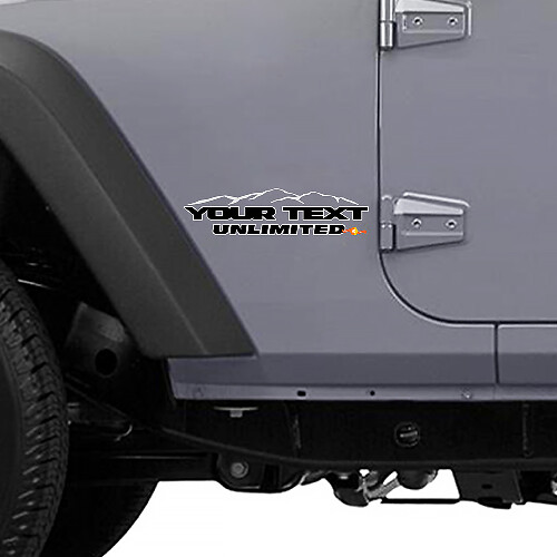 Autocollant latéral style montagnes pour Jeep Wrangler Unlimited