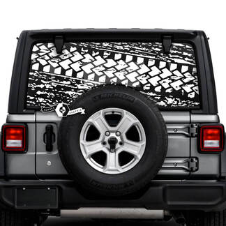 Jeep Wrangler illimité fenêtre arrière boue Splash détruit pneu piste décalcomanies vinyle graphiques

