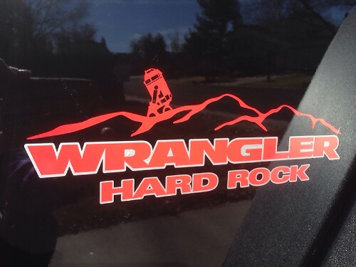 Jeep HARD ROCK Mountain Wrangler Unlimited CJ TJ YJ JK XJ Sticker autocollant toutes couleurs