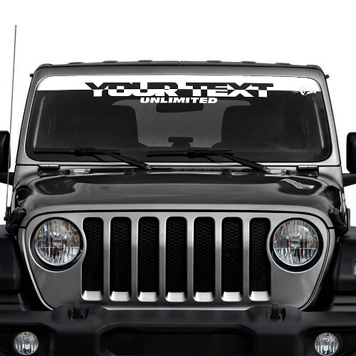 Autocollants vinyles personnalisés pour pare-brise Jeep Wrangler Unlimited