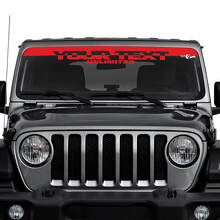Autocollants vinyles personnalisés pour pare-brise Jeep Wrangler Unlimited 2
