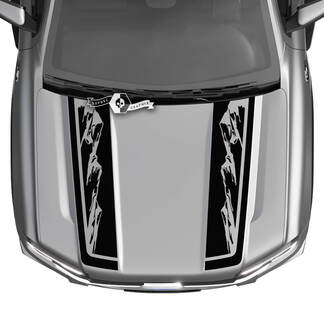 Ford Ranger Hood Logo Montagnes Camion Rayures Décalcomanies graphiques divisées
