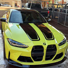 Autocollant vinyle rayures capot style CSL pour BMW M4 M3 G80 G82 G83 2021+ 3