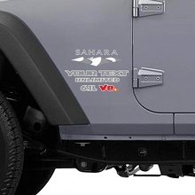 Autocollant latéral en vinyle style montagne Sahara 6.1L V8 pour Jeep Wrangler Unlimited_2