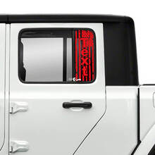 Paire Jeep Gladiator Portes Fenêtre USA Drapeau Détruit Autocollants Vinyle Graphiques
 3