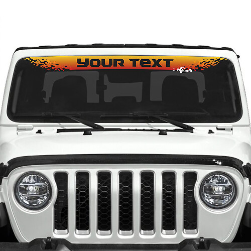 Jeep Gladiator Pare-brise Logo Autocollants Vinyle Graphiques Dégradé
