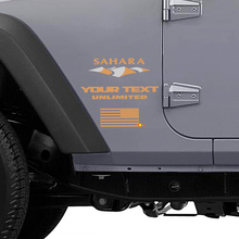 Autocollant vinyle latéral Dune de sable et drapeau américain pour Jeep Wrangler Unlimited 2