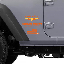Autocollant vinyle latéral Dune de sable et drapeau américain pour Jeep Wrangler Unlimited 3