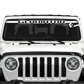 Jeep Gladiator pare-brise Logo garniture contour décalcomanies graphiques en vinyle
