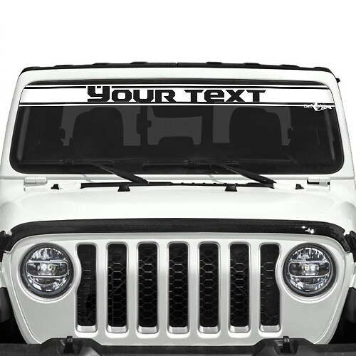 Autocollants vinyle personnalisés pour pare-brise Ligne de garniture pour Jeep Gladiator