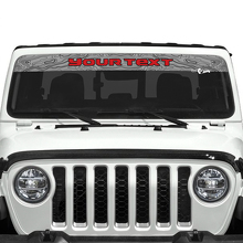 Jeep Gladiator Pare-Brise Logo Carte Topographique Autocollants Vinyle Graphiques 2 Couleurs
 2