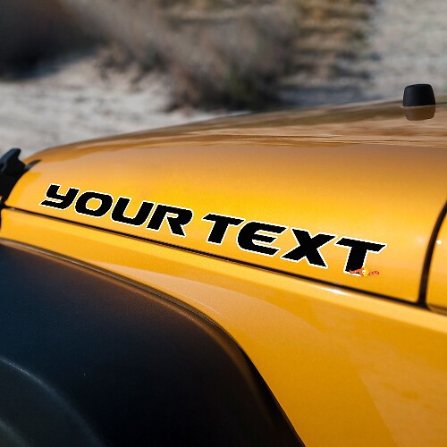 Lettrage Contour Autocollant Vinyle Capot pour Jeep Wrangler
