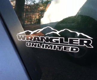 Jeep Mountain Wrangler Unlimited CJ TJ YJ JK XJ Sticker autocollant toutes les couleurs #5