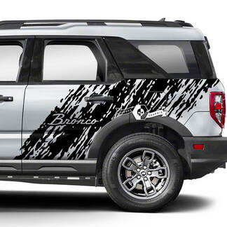 2x Ford Bronco portes garde-boue Wrap boue Splash côté Logo autocollants autocollants
