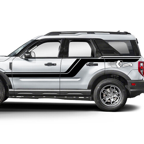 2x Ford Bronco Hood Doors Up Side Hood Fender Line Autocollants Autocollants
