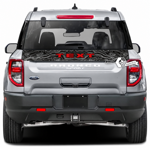 Musclecar horse hayon lit garniture rayure Logo carte topographique Wrap décalcomanies autocollants 2 couleurs
