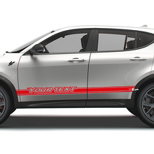 Autocollants vinyles bandes latérales personnalisées pour porte Dodge Hornet_3